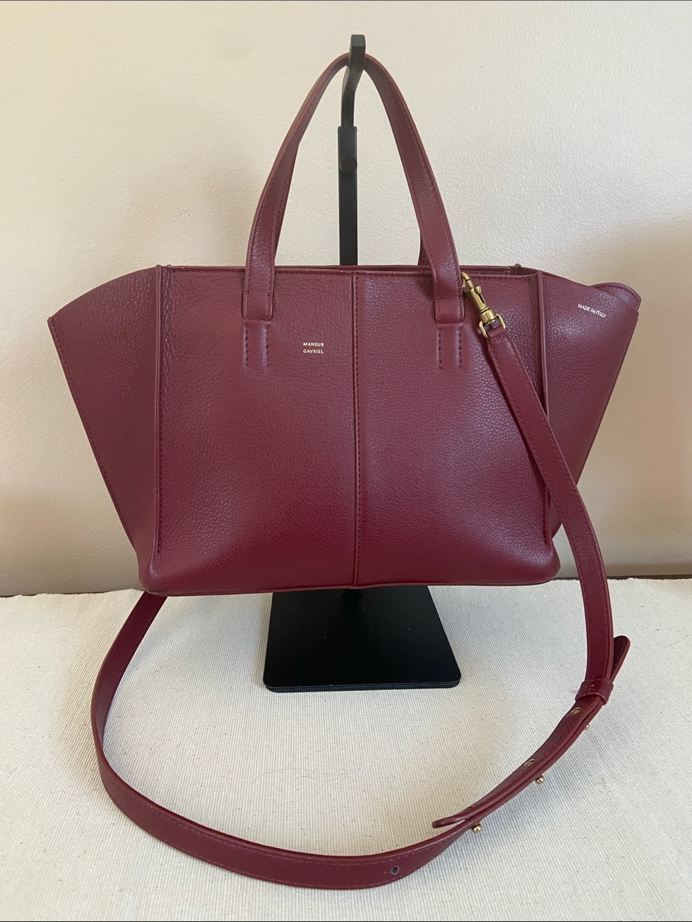 MANSUR GAVRIEL Mini Zip Multitude Leather Tote Crossbody